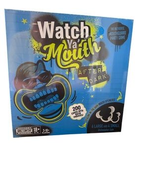 NEW STILL SEALED…  SEWatch Ya' Mouth After Dark Party Game - Blue & Yellow Box